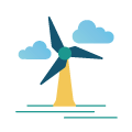 Wind/Hydro Energy Icon
